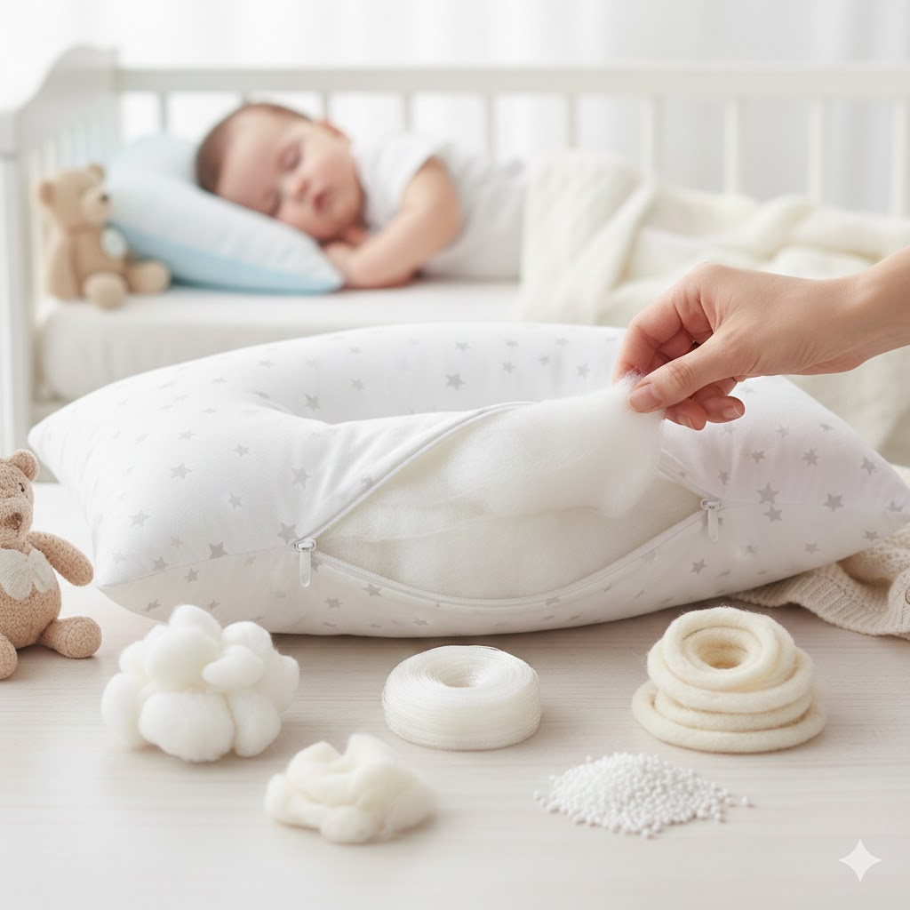 بهترین الیاف برای بالش کودک