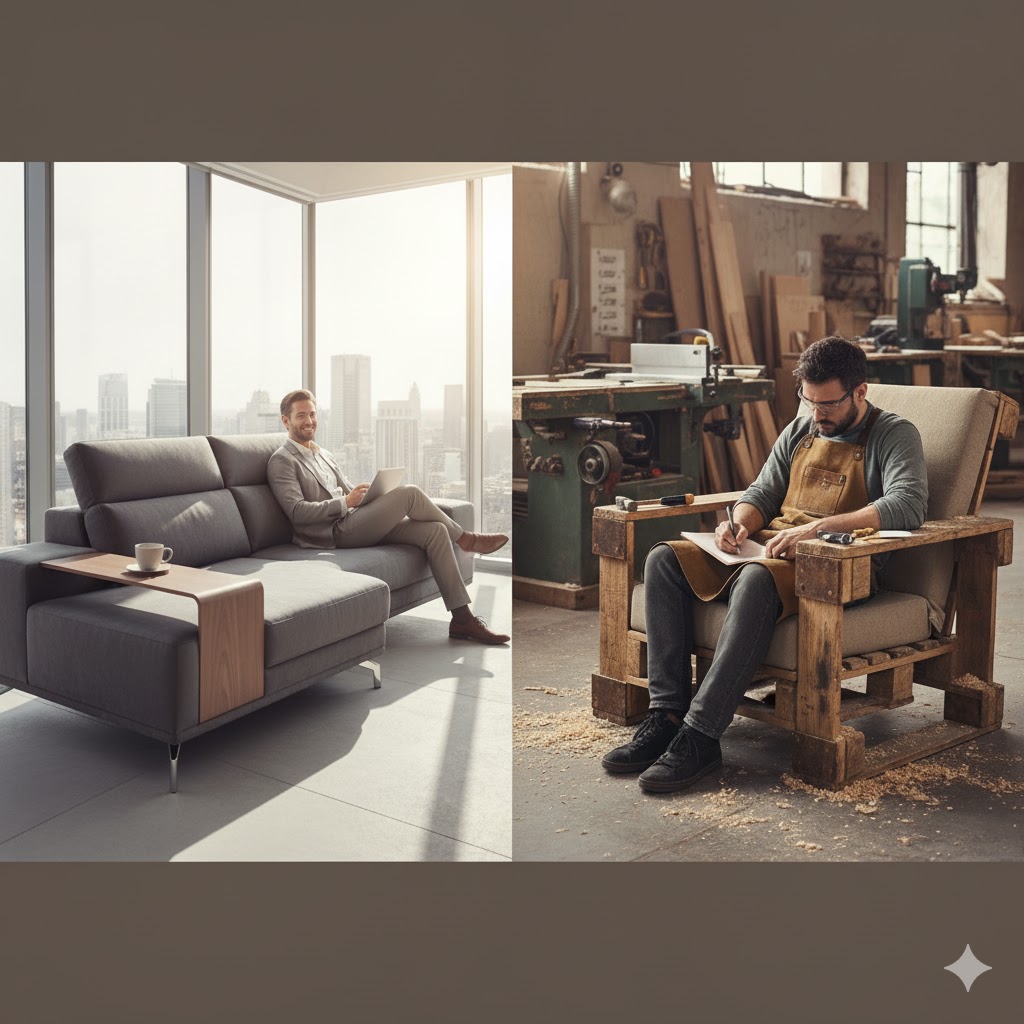 تفاوت مبل شرکتی راحتی و کارگاهی