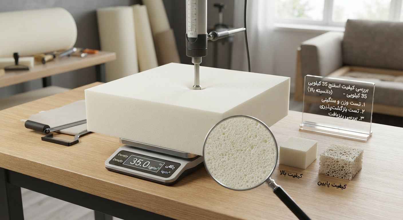 چگونه کیفیت اسفنج ۳۵ کیلویی را بررسی کنیم؟
